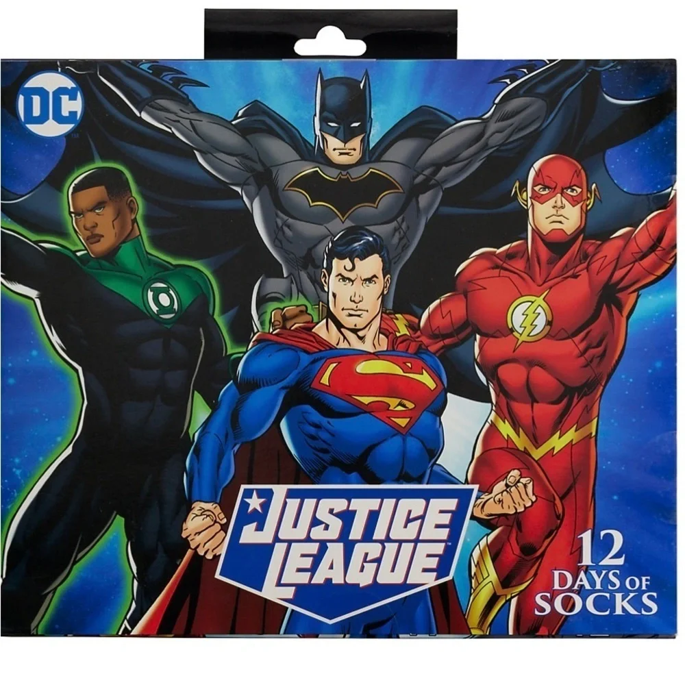 Men's 12 Days of Socks DC Comics Crew Socks